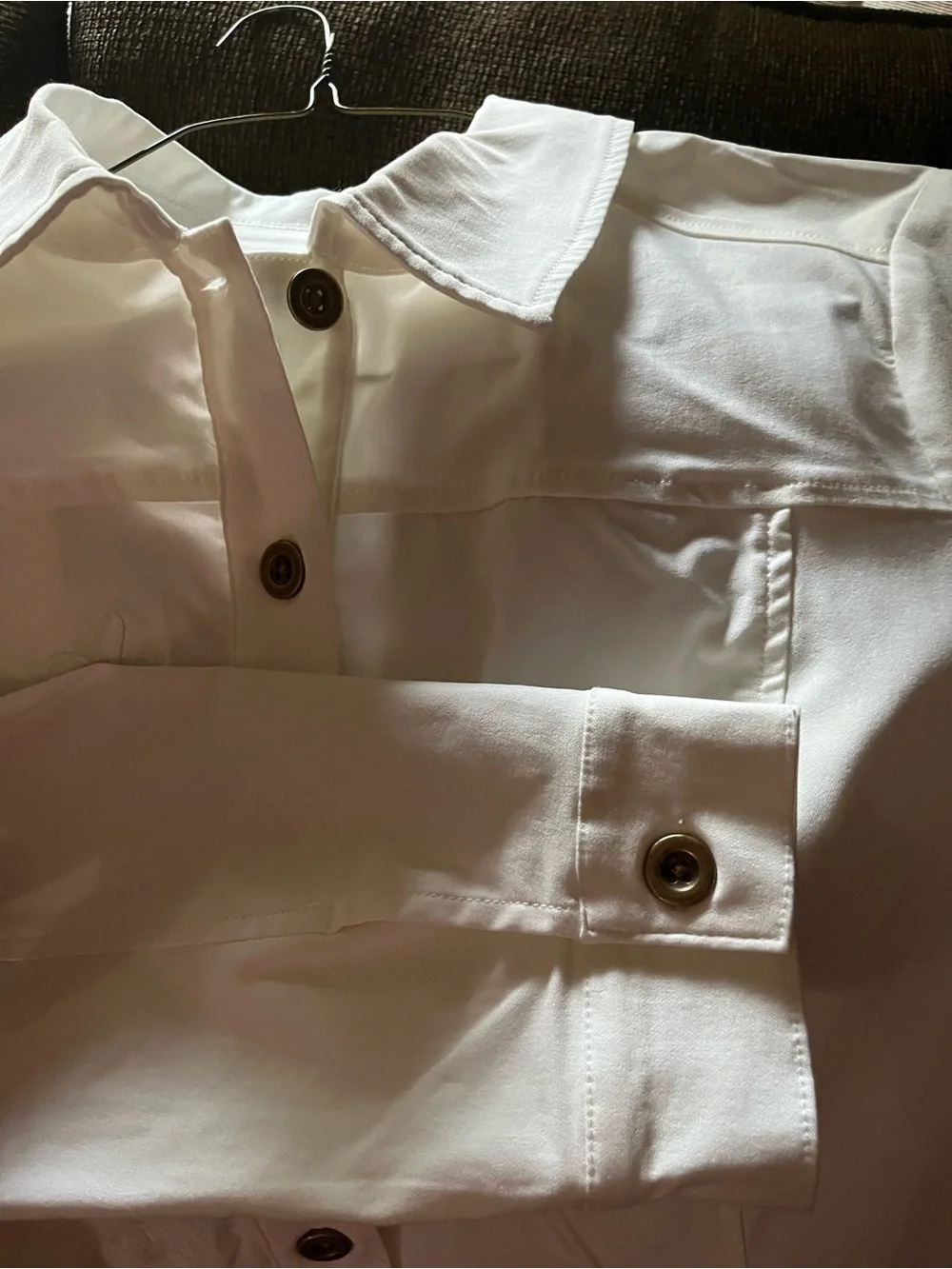 Nina Leonard Women's White Embroidered Button-Front Jacket - Picture 5 of 5